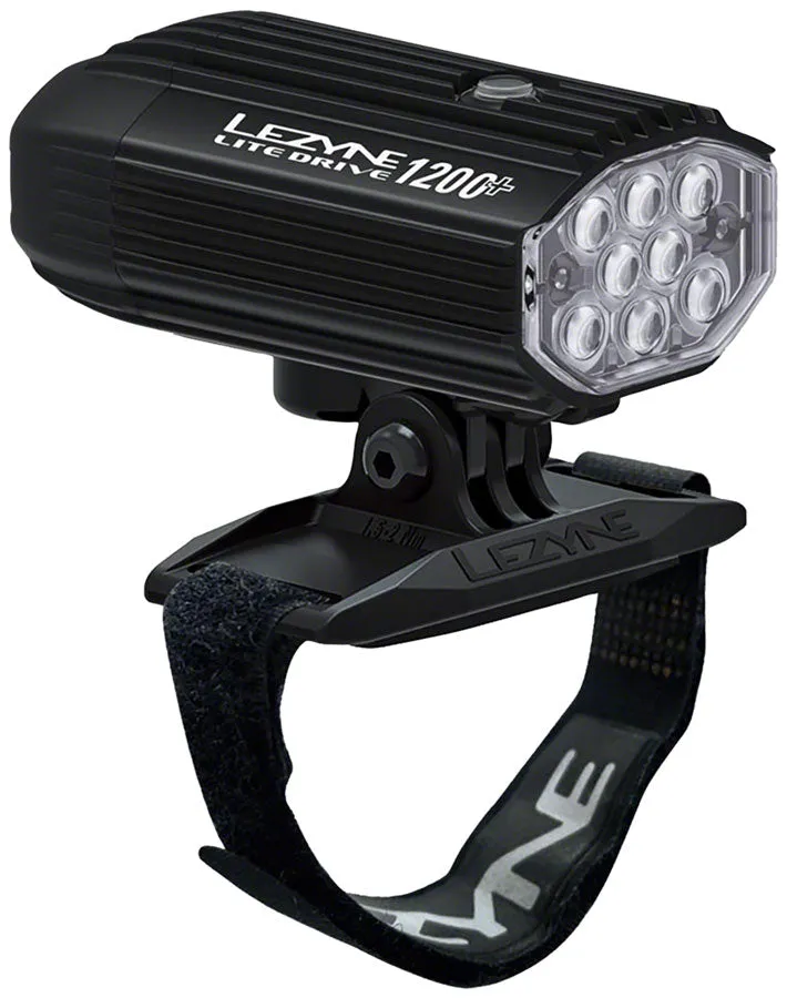 Lezyne Helmet Lite Drive 1200  Helmet Mount Headlight, Black