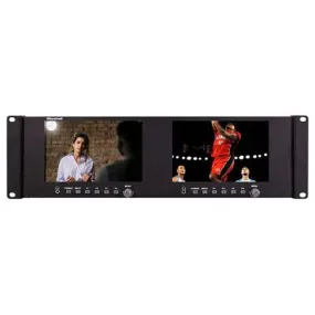 Marshall V-702W-12G Dual 7" Rackmount Monitor with HDMI and 12G-SDI Inputs