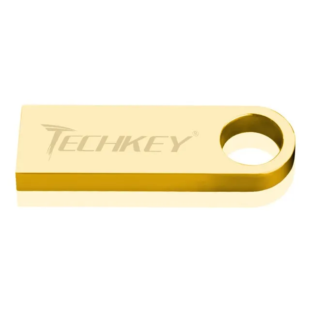 new TECHKEY usb flash drive 64GB 32GB 16GB 8GB 4GB pen drive pendrive флешка waterproof silver u disk memoria cel usb stick gift