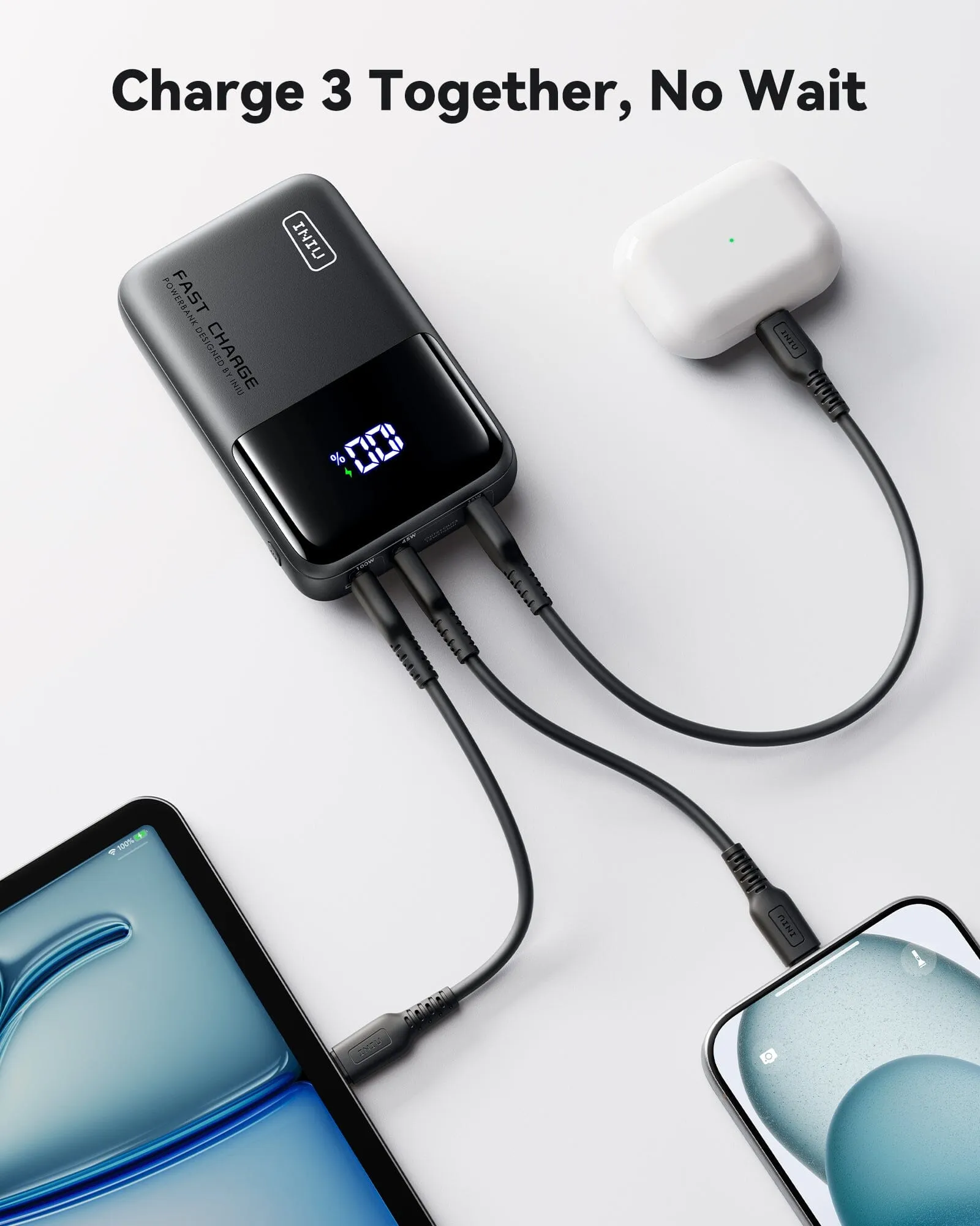 【New】INIU P63-E1 Power Bank,Smallest 140W, 25000mAh