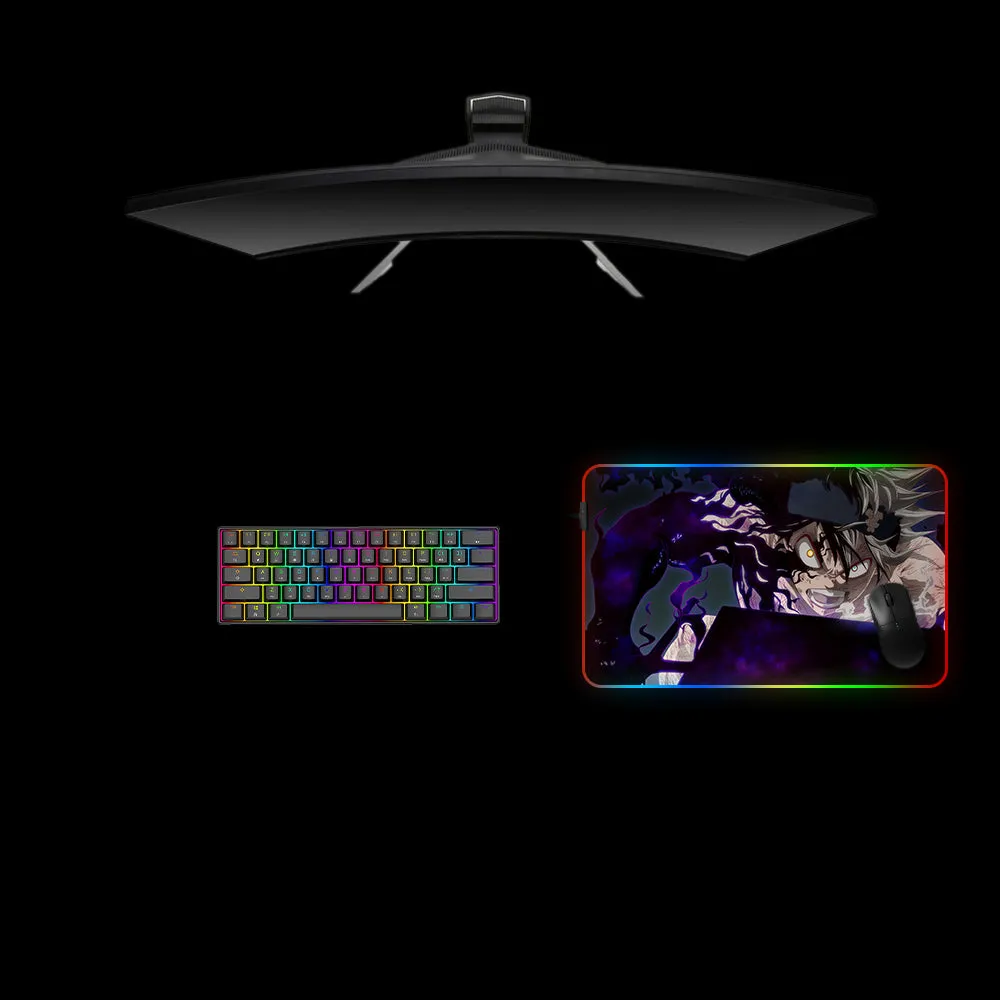 Nysekai "Black Clover Demonic Design M-XXL Size RGB Gaming Mouse Pad'' Computer Desk Mat