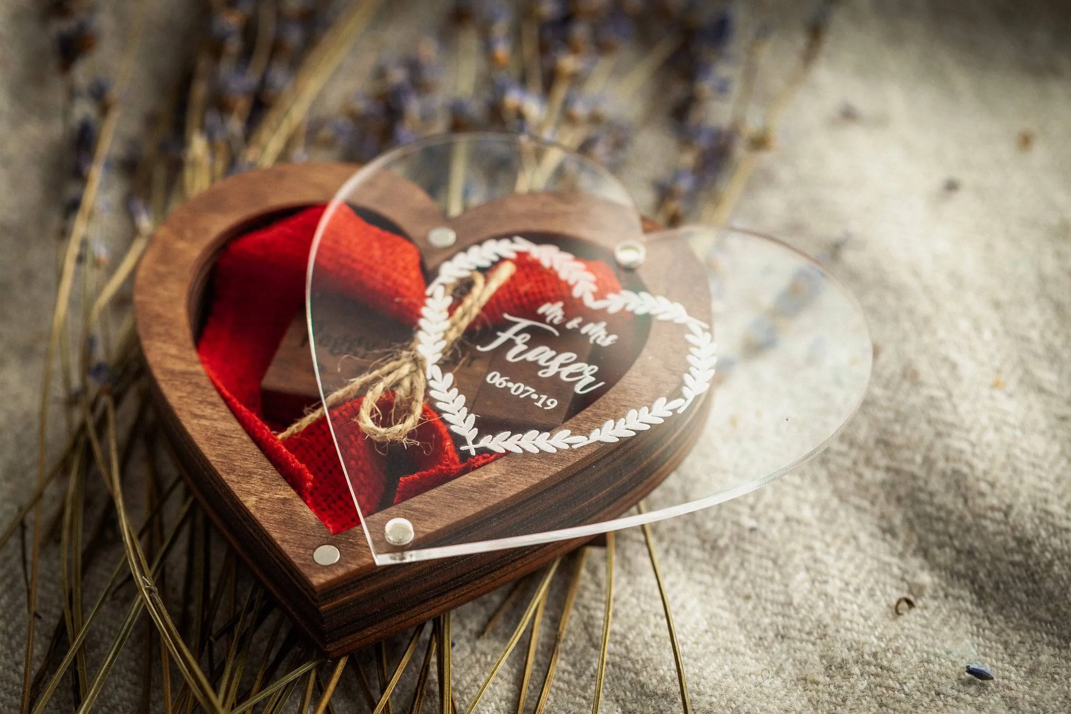 Personalized Box and USB Flash Drive (option) Gift Love Box for Valentine Day