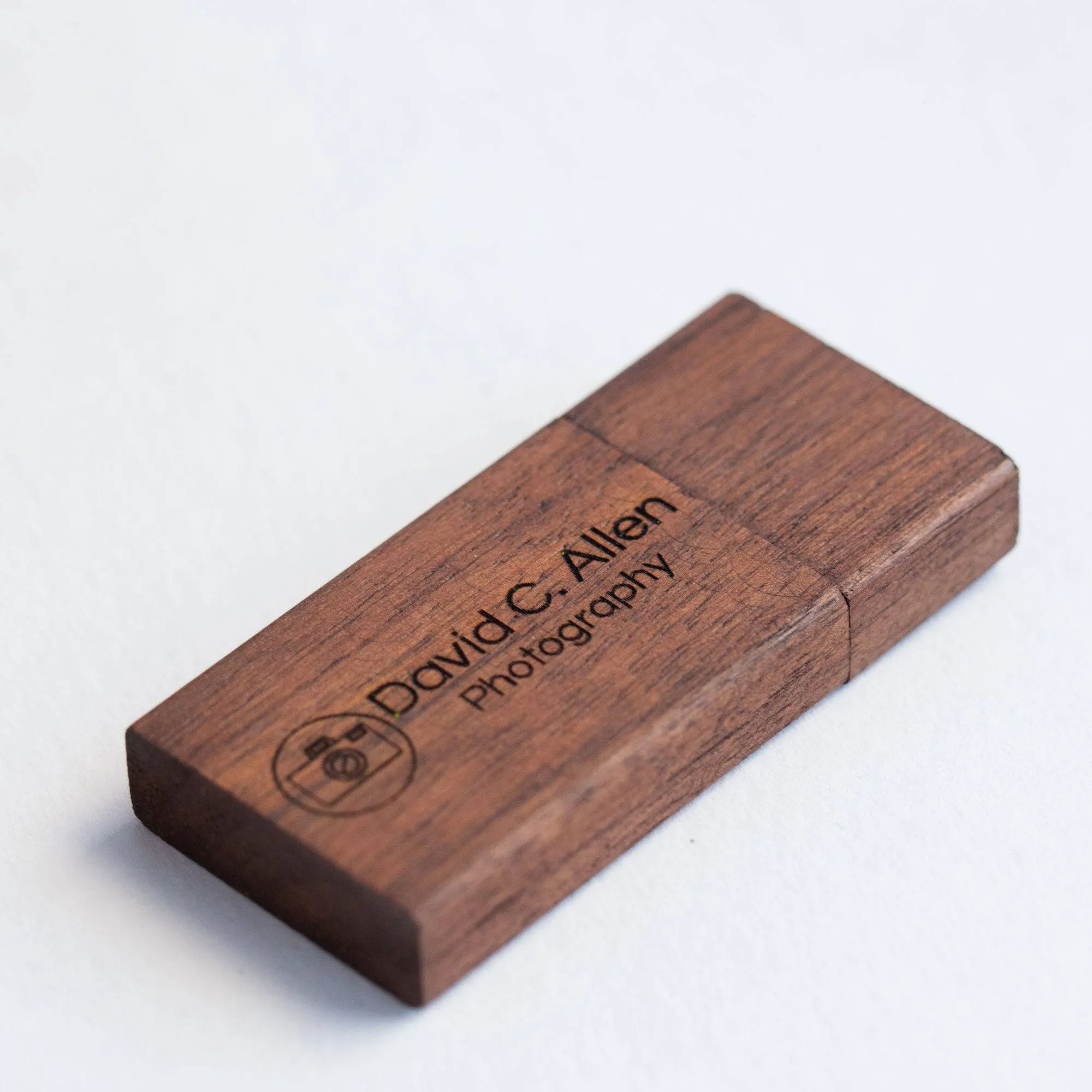 Personalized Wooden USB Flash Drive 3.0 in Walnut Color for Wedding Clients