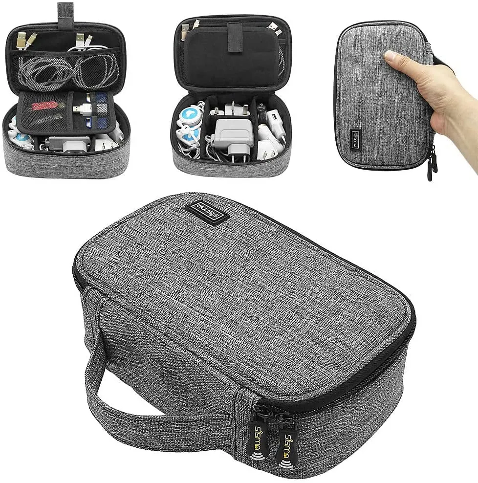 Portable Digital Storage Bags Organizer USB Gadgets Cables Wires Charger Power Battery Zipper Cosmetic Bag Case Accessories