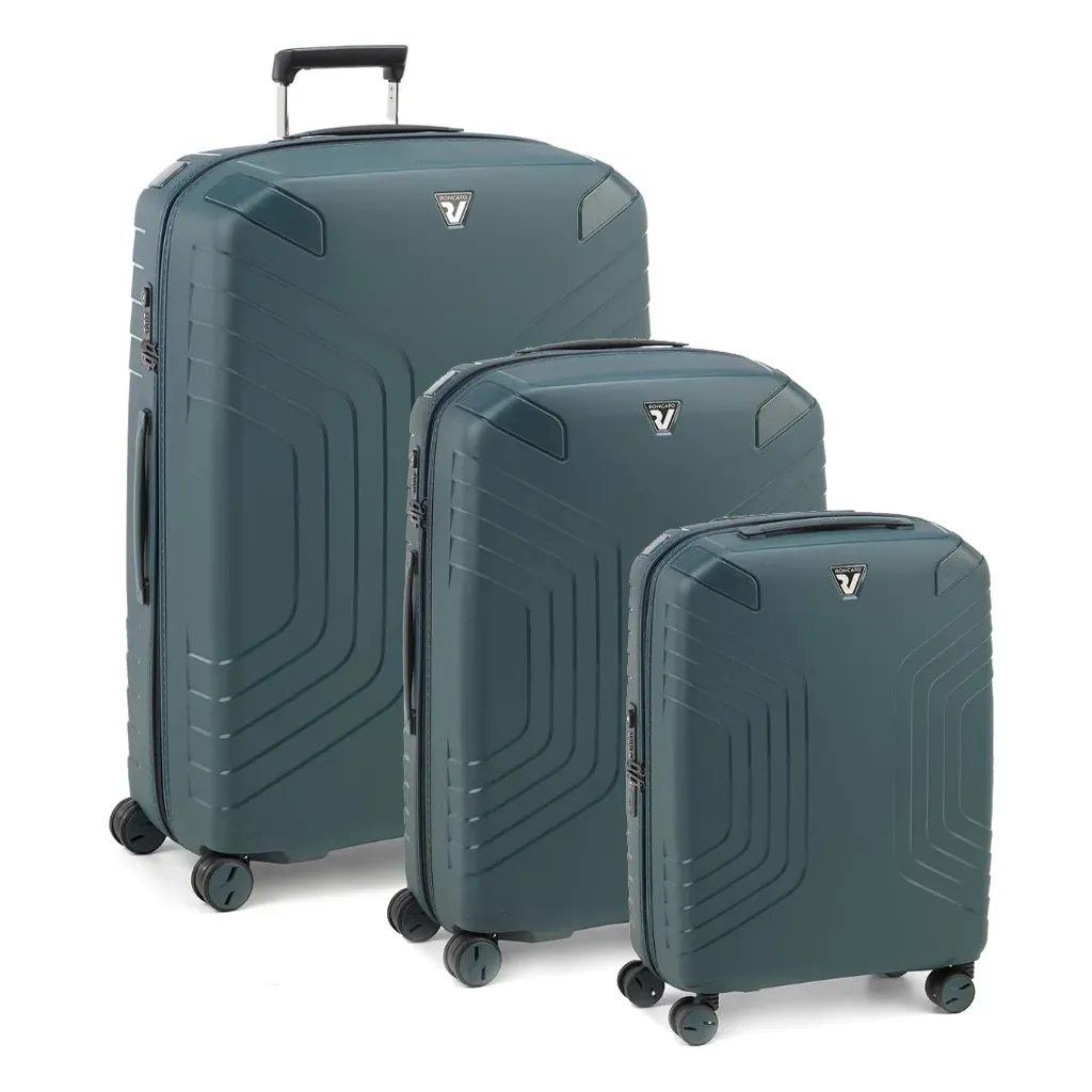 Roncato Ypsilon Hardsided Spinner Suitcase 3pc Set - Green