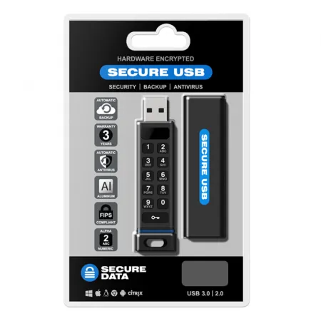 SecureUSB KP - Hardware Encrypted Flash Drive