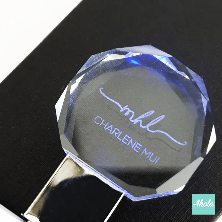 【Shore Line】Laser Engraved Round Crystal USB drive 激光刻字水晶USB手指