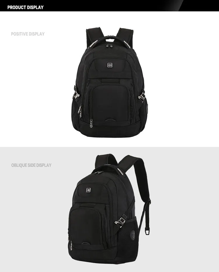 Swiss Design Medium Travel Backpack with USB Charging and Headphone Cord Port