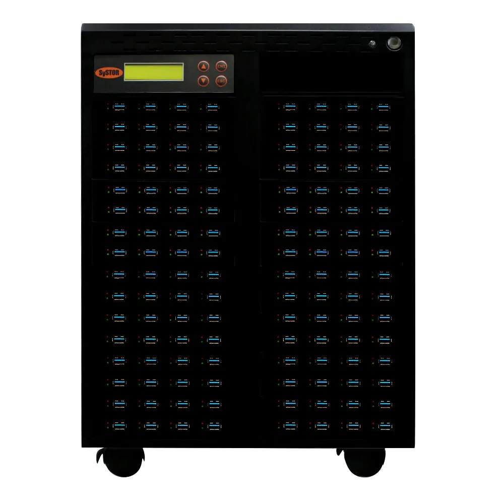 Systor 1 to 127 USB 3.0/3.1 Duplicator & Sanitizer 6GB/Min - Standalone Multiple Flash Memory Copier & Storage Drive Eraser, Speeds Up to 100MB/Sec (SYS-USB30100-127)