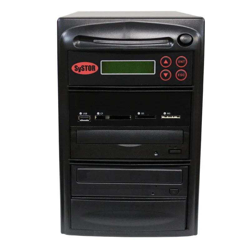 Systor Multi Media Center - Flash Memory Drive (USB/SD/CF/MS/MMC) to Disc Backup   1 to 1 SATA Blu-Ray Duplicator - BD-MBC-1