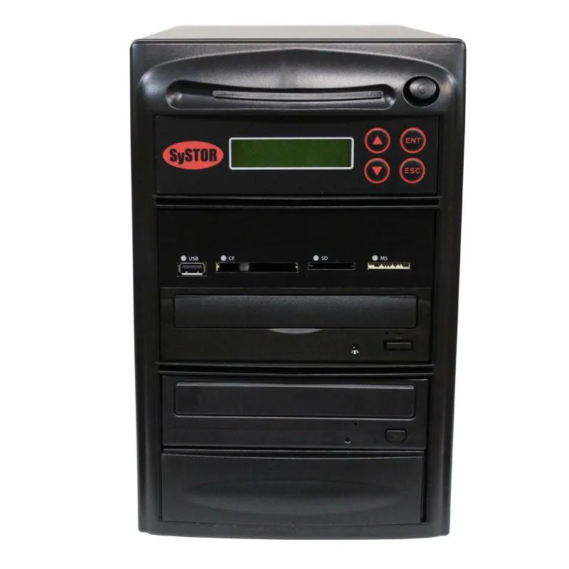 Systor Multi Media Center - Flash Memory Drive (USB/SD/CF/MS/MMC) to Disc Backup   1 to 1 SATA CD/DVD Duplicator - PMBC-1