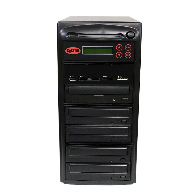 Systor Multi Media Center - Flash Memory Drive (USB/SD/CF/MS/MMC) to Disc Backup   1 to 4 SATA Blu-Ray Duplicator - BD-MBC-4