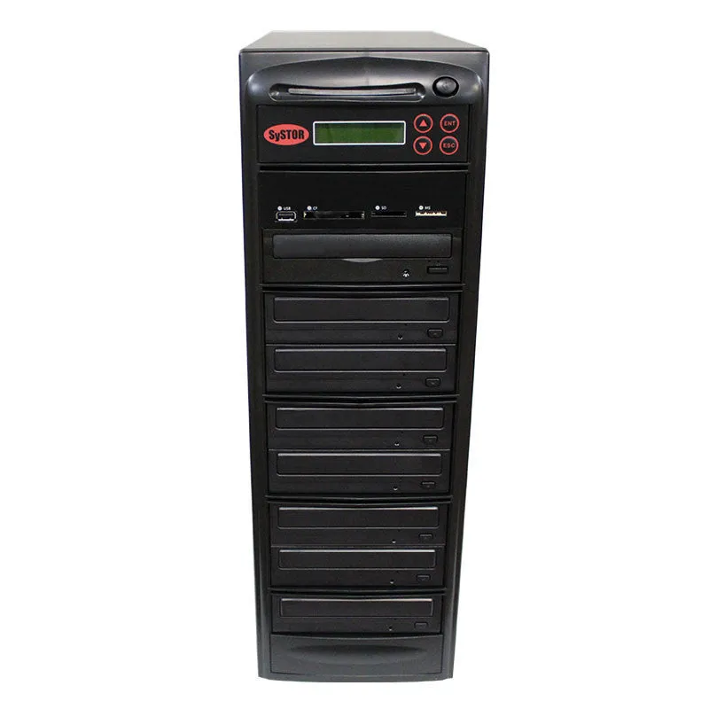 Systor Multi Media Center - Flash Memory Drive (USB/SD/CF/MS/MMC) to Disc Backup   1 to 7 SATA Blu-Ray Duplicator - BD-MBC-7