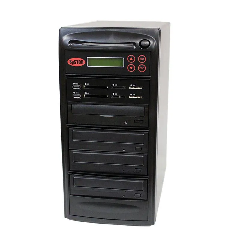 Systor Multi Media Center PLUS - Flash Memory Drive (USB/SD/CF/MS/MMC) to Disc Backup   1 to 3 SATA CD/DVD Duplicator - PMBC-P-03