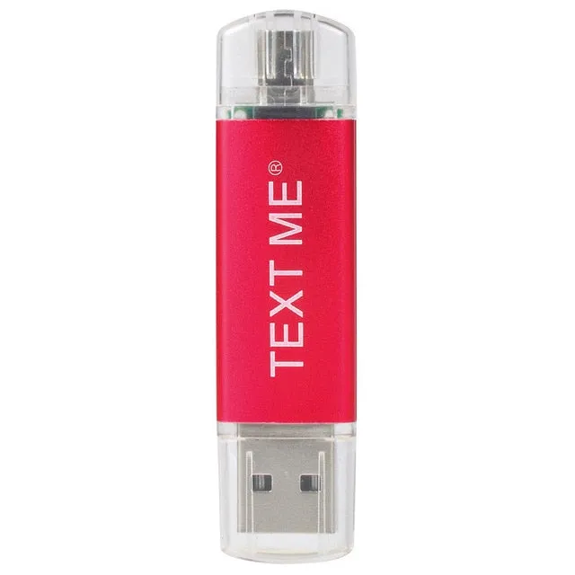 TEXT ME creative OTG usb 2.0 64GB USB flash drive pen drive 4GB 8GB 16GB 32GB memory Stick