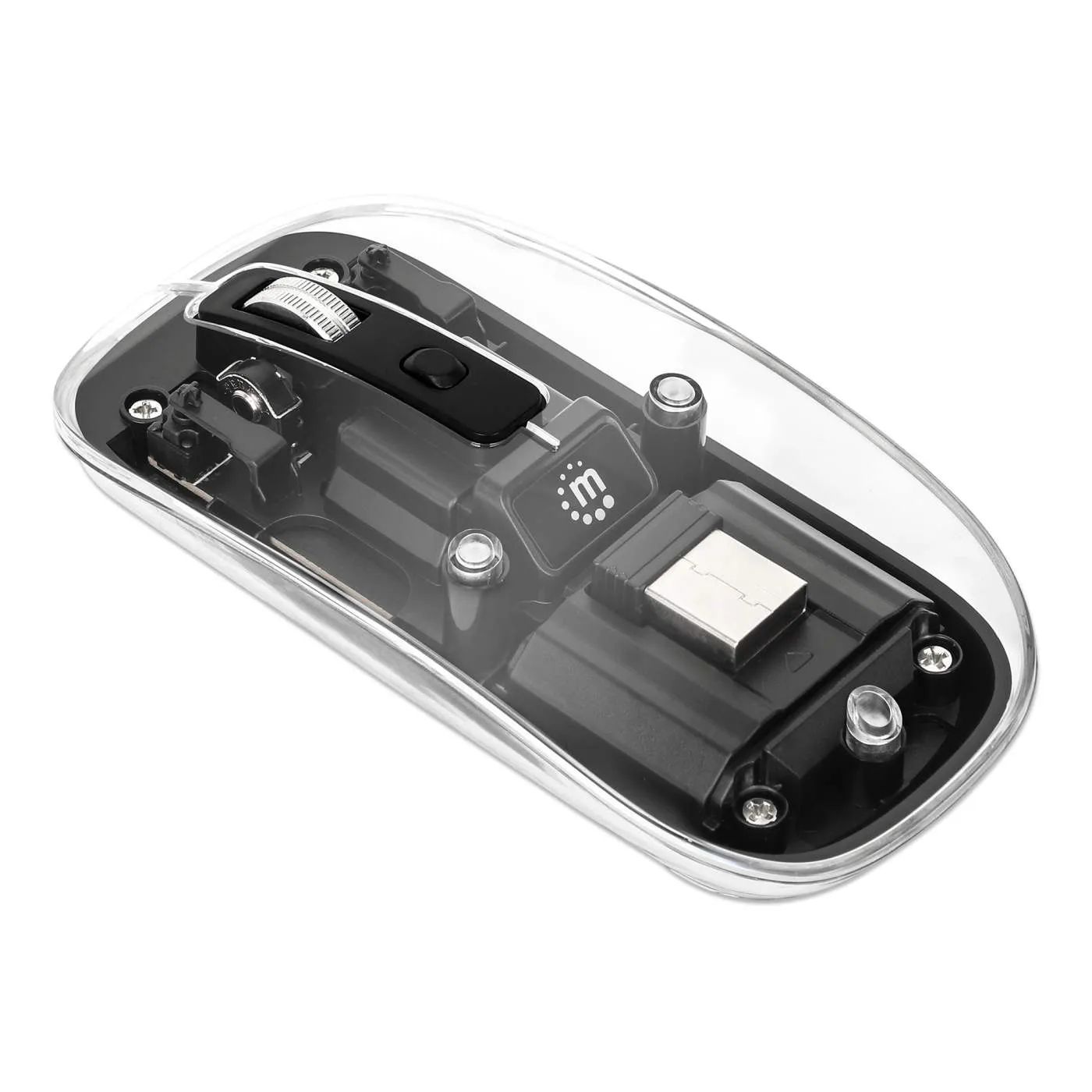 Transparent Rechargeable Wireless USB Mouse