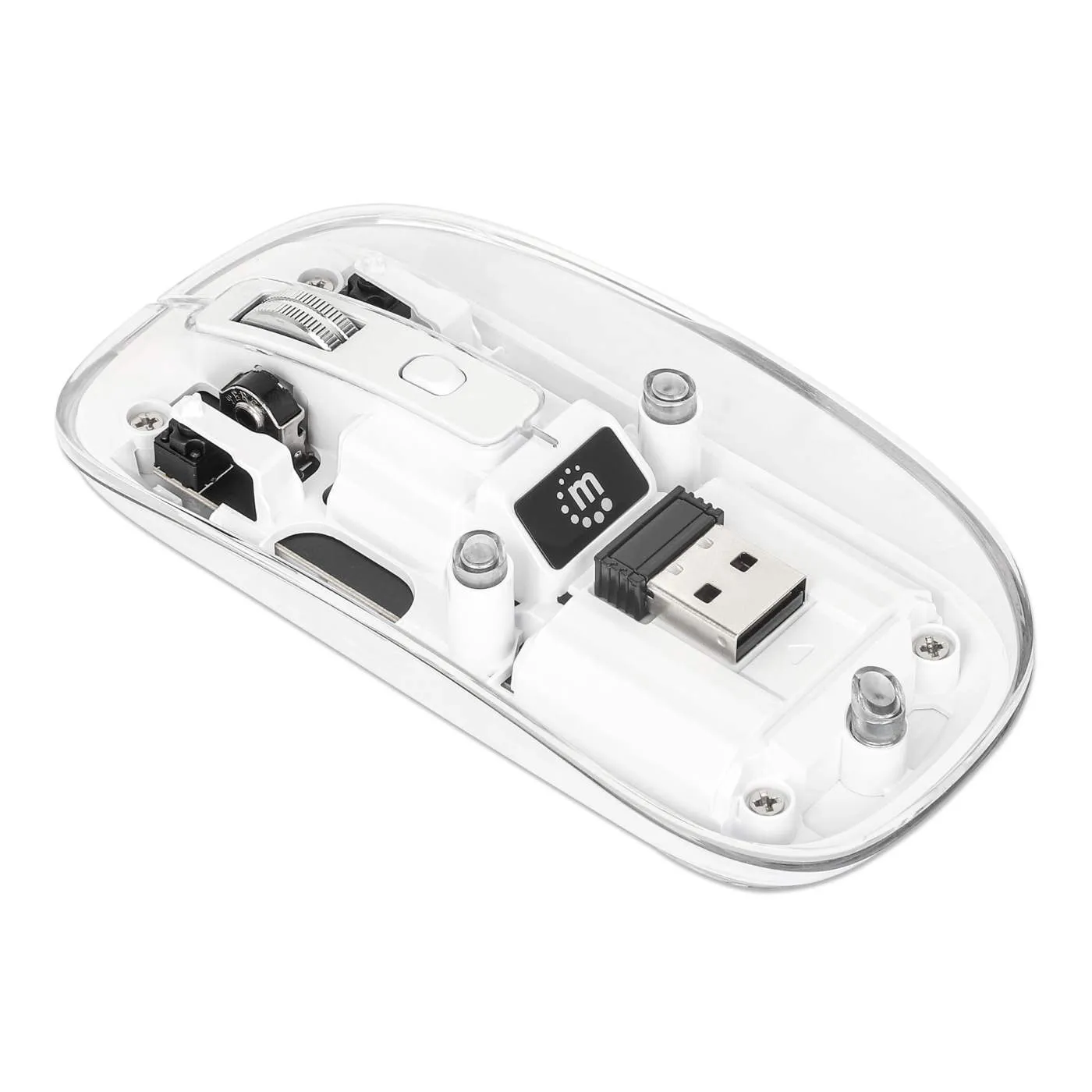 Transparent Rechargeable Wireless USB Mouse