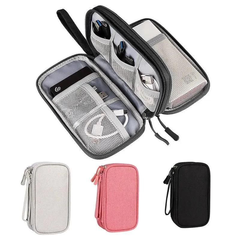 Travel Tech Gear Organizer: Waterproof Cable Bag for Electronic Accessories