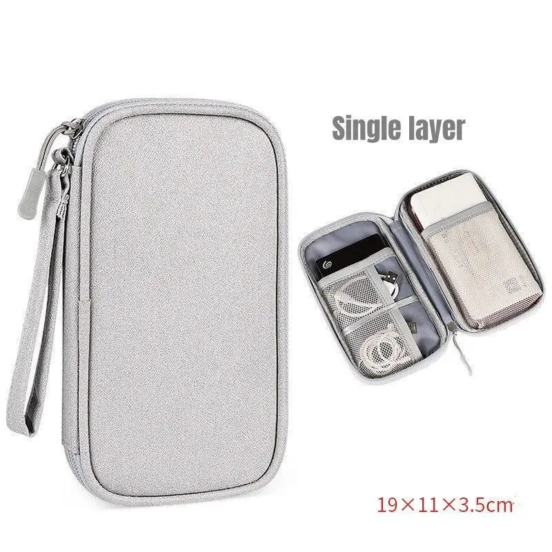 Travel Tech Gear Organizer: Waterproof Cable Bag for Electronic Accessories