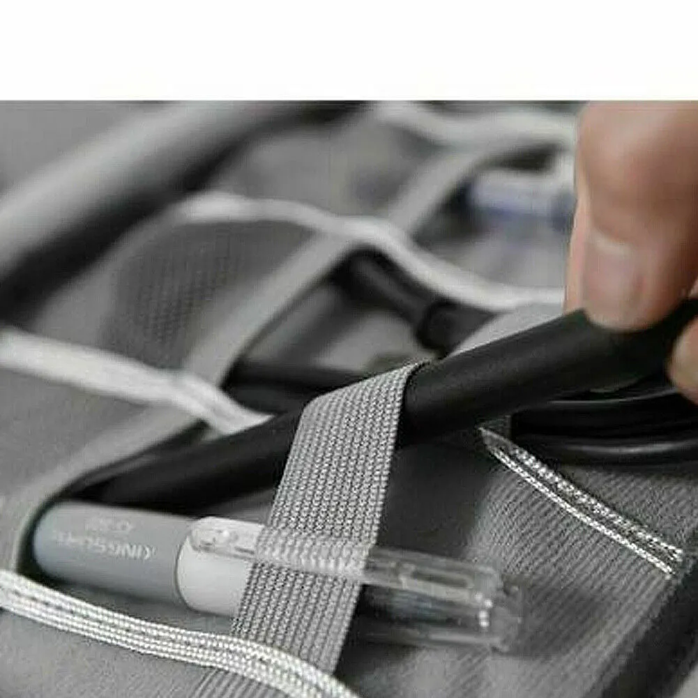 US 1~2 Pc Electronic Organizer Compact Travel Cable Bag USB Cord Charger Storage