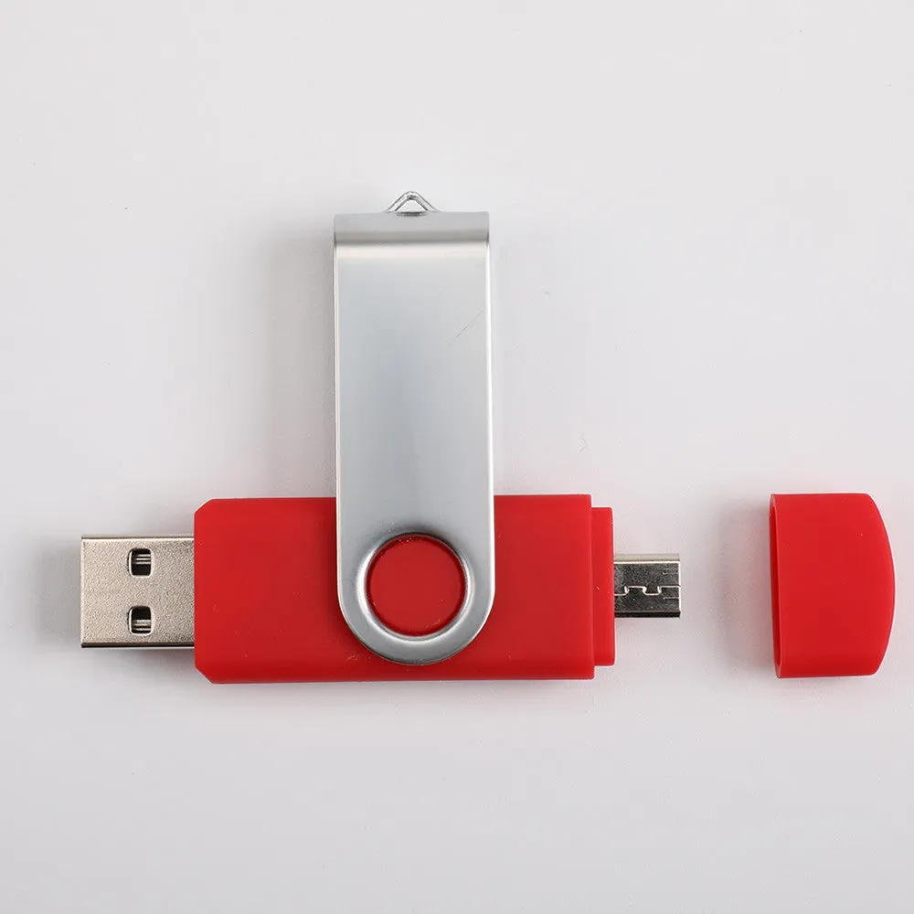 USB Flash Drive 32G   USB 2.0 Micro USB - Caps on Both Ends for Computers and Android Devices