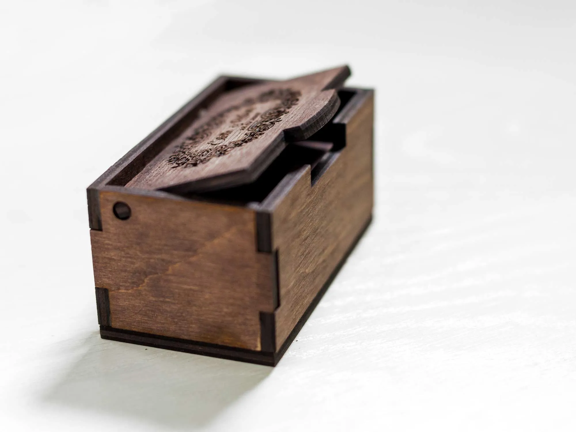 Vintage USB Stick Packaging Box with Wooden USB 3.0 Flash Drive (option)