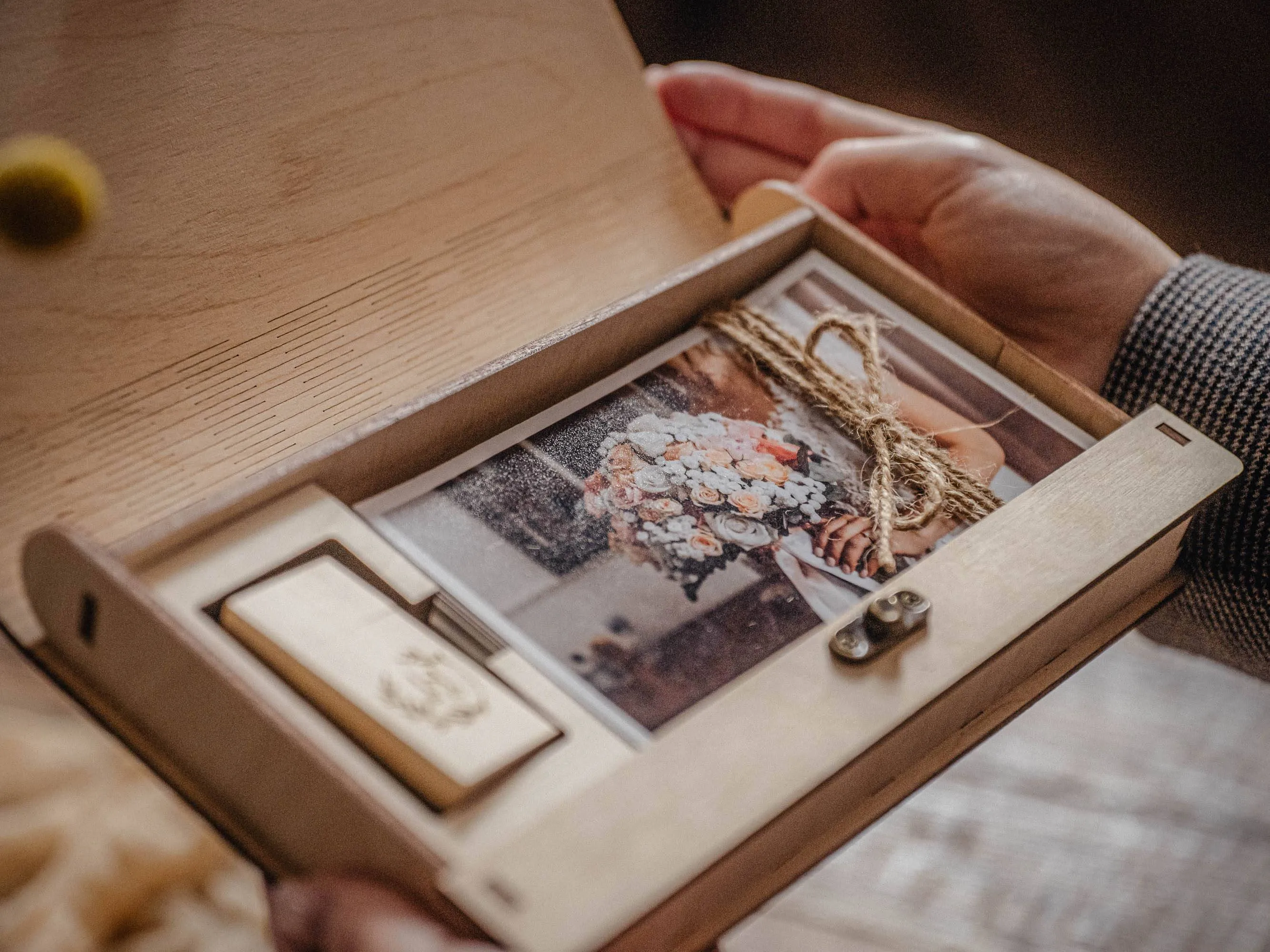 Wood Print Box and USB Drive - Preserve Moments and Gift Sentiments