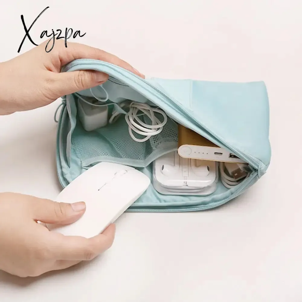 Xajzpa - Travel Accessory Cable Bag Portable Digital USB Electronic Organizer Gadget Case Travel Cellphone Charge Mobile Charger Holder