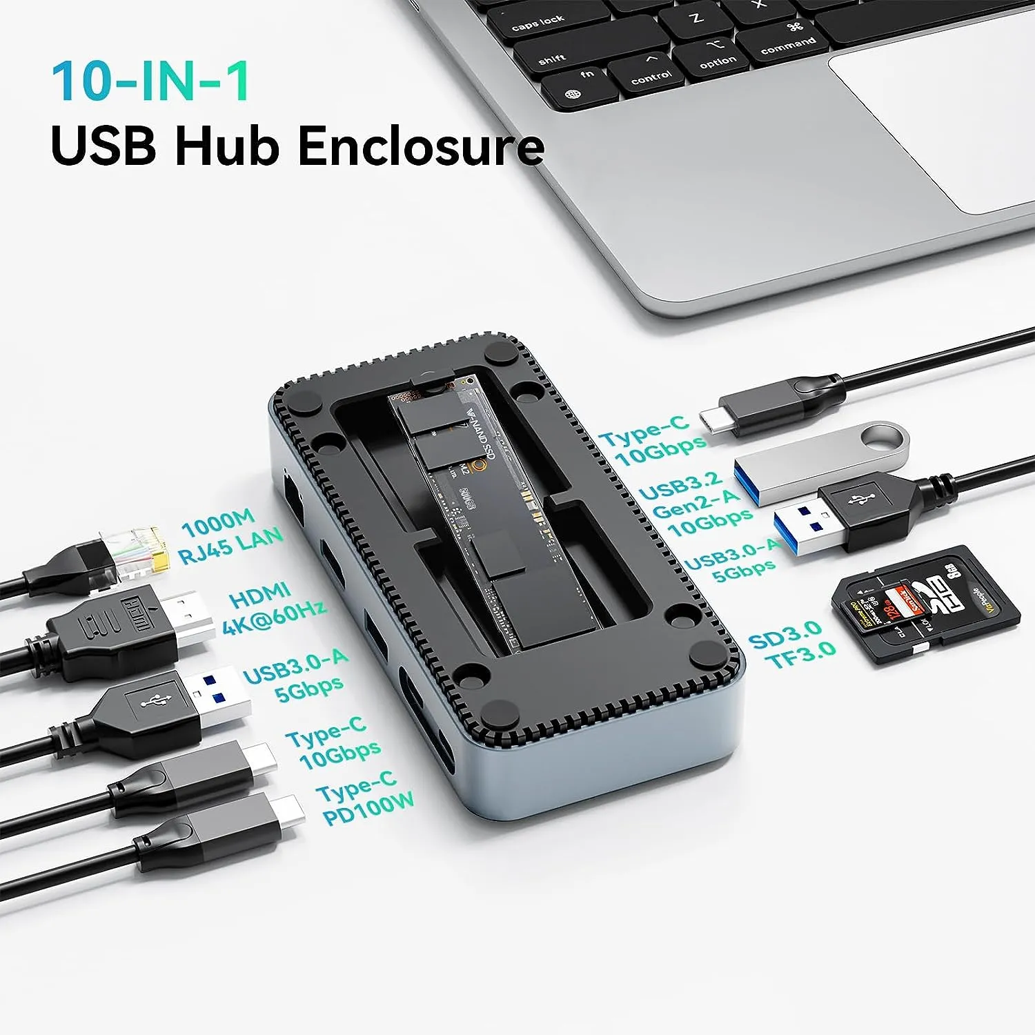 Yottamaster 10-in-1 USB-C Hub with SSD Enclosure